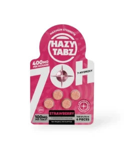 Hazy Tabz Maximum Strength 7-Hydroxy Strawberry 100mg Tablet