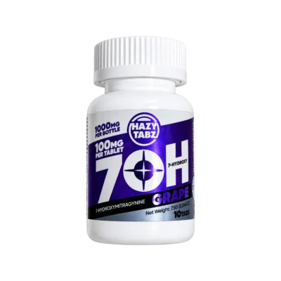 Hazy Tabz 7OH Kratom Extract Tablets Grape 1000mg – 10ct (100mg/Tab)