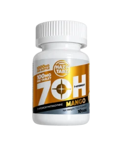 Hazy Tabz 7OH Kratom Extract Tablets Mango 1000mg – 10ct (100mg/tab)
