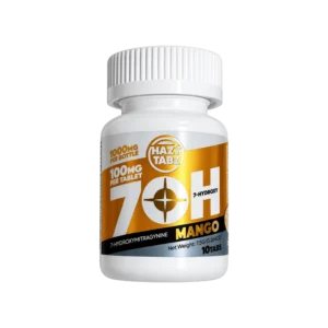 Hazy Tabz 7OH Kratom Extract Tablets Mango 1000mg – 10ct (100mg/tab)