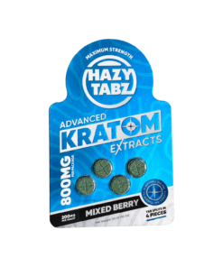 Hazy Tabz Kratom Extract Tablets Mixed Berry 800mg-4ct (200mg/tab)